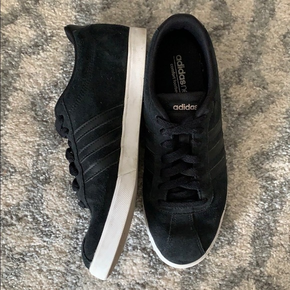 Adidas Neo Comfort Footbed Black Suede 